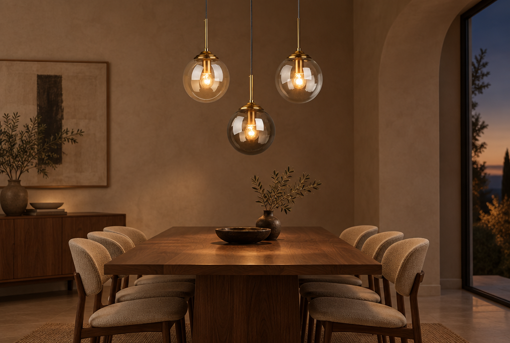 Monte Glass Pendant in a room