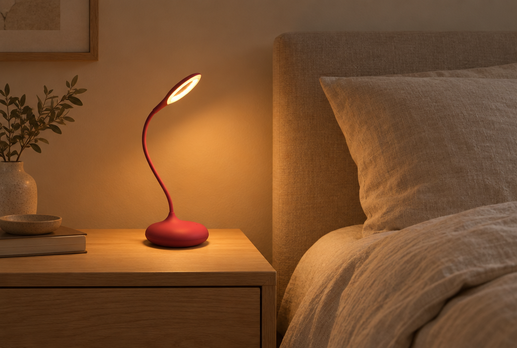 Alba Sleep Lamp — Amber in a room