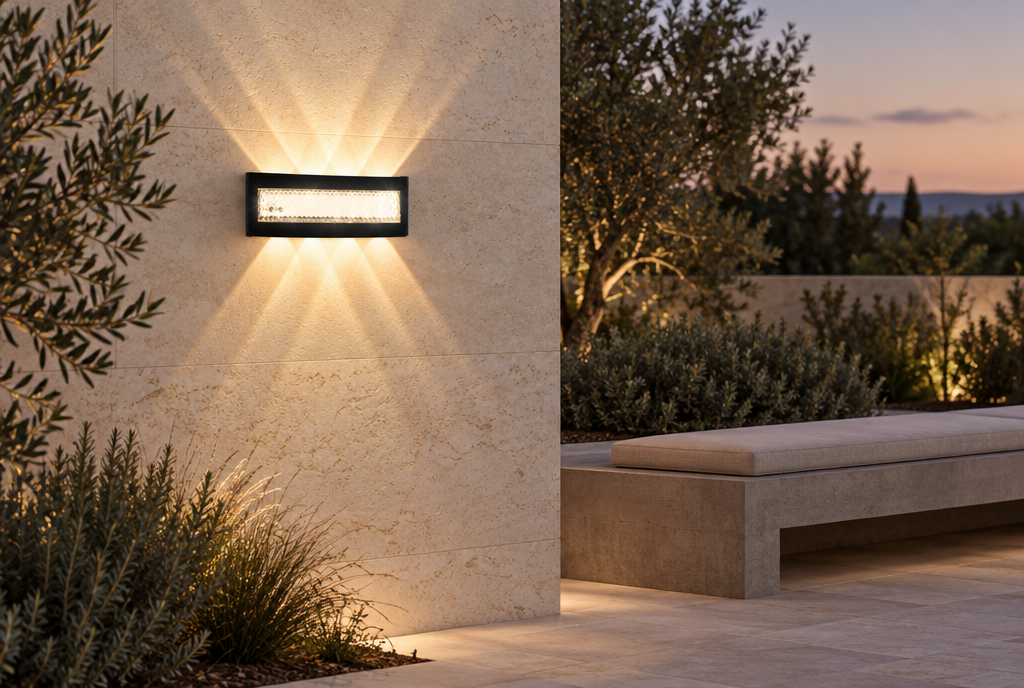 Sella Up & Down Wall Light — Black in a room