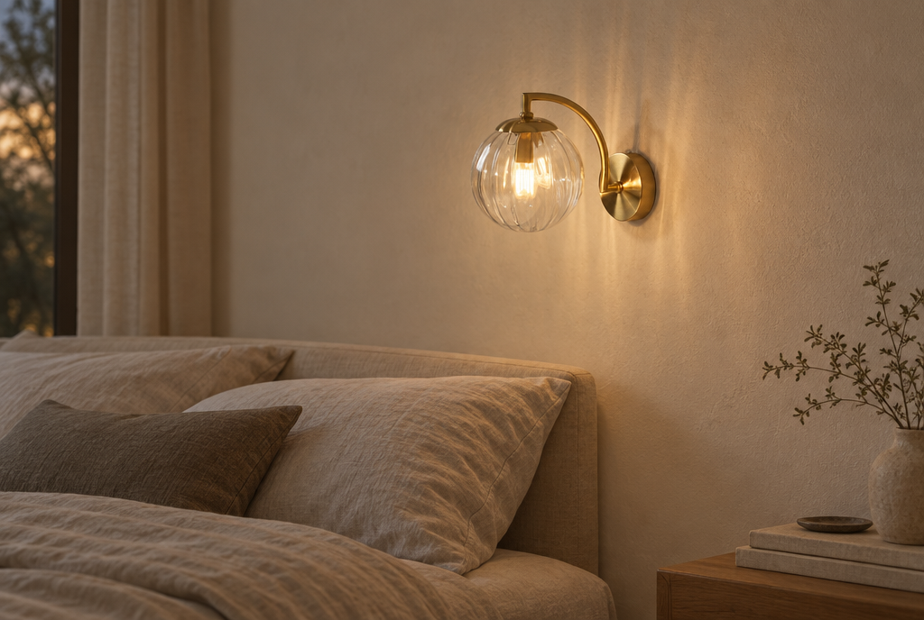 Riva Glass Wall Light in a room