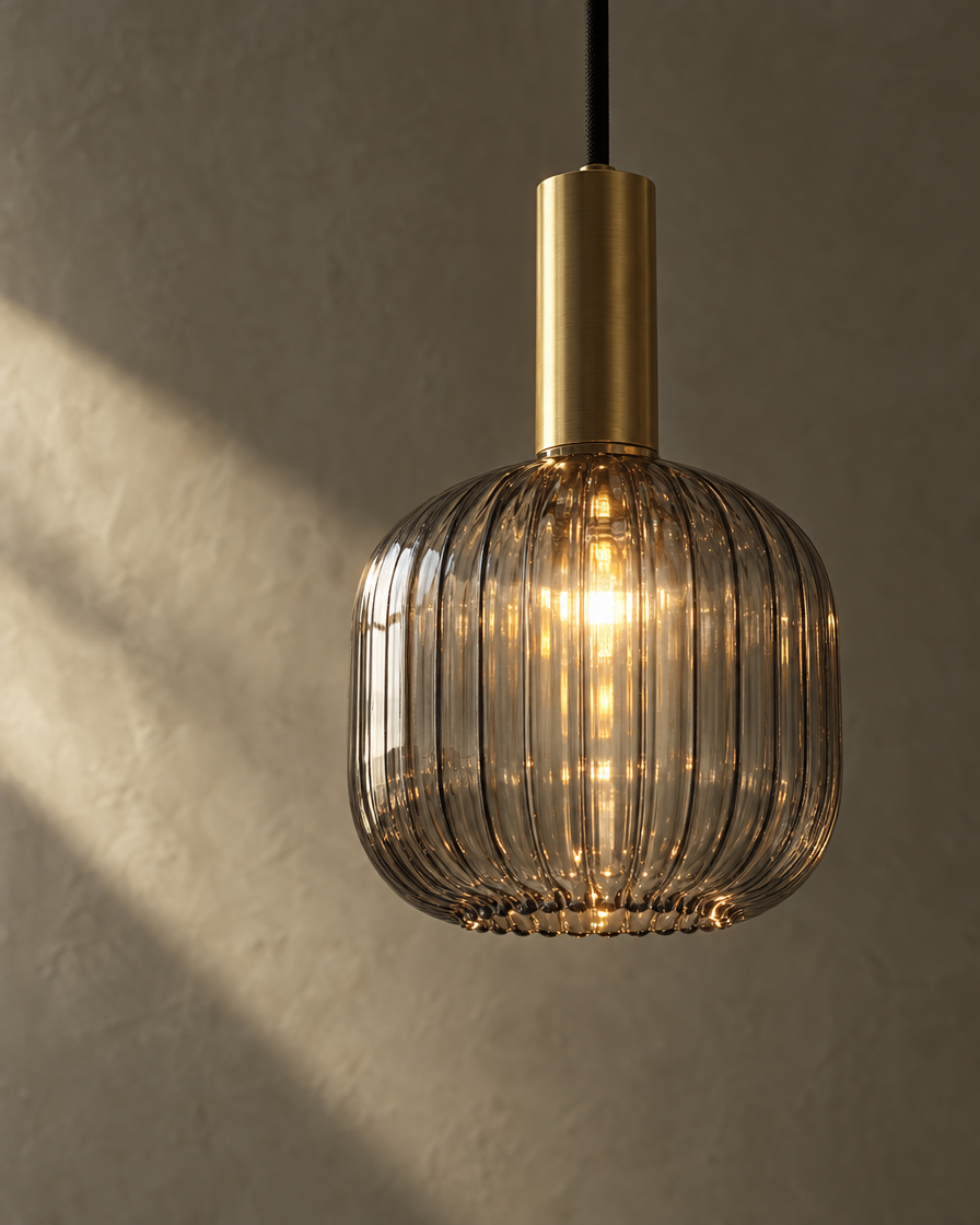 Velo Glass Pendant — Smoke — detail
