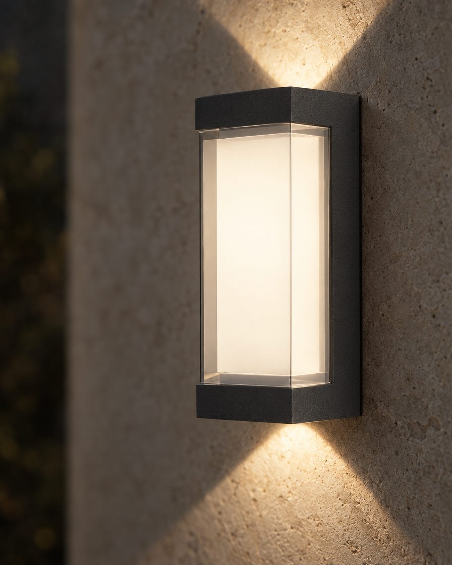 Tondo Square Up & Down Wall Light — detail