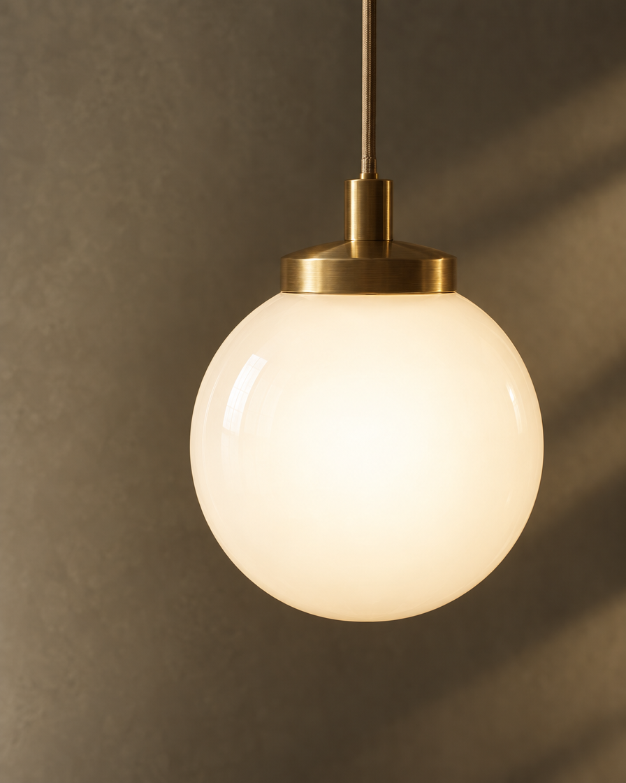 Orbe Pendant — Brass — detail