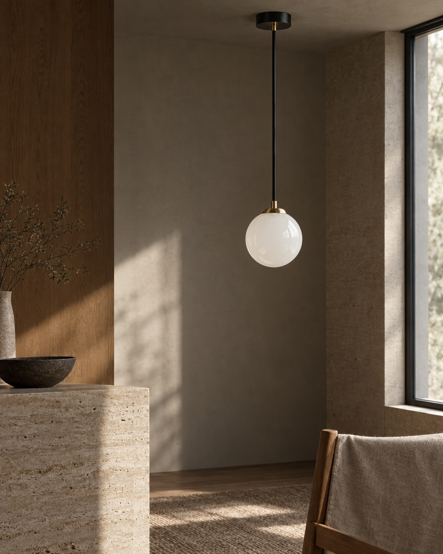 Orbe Pendant — Matte black — daylight
