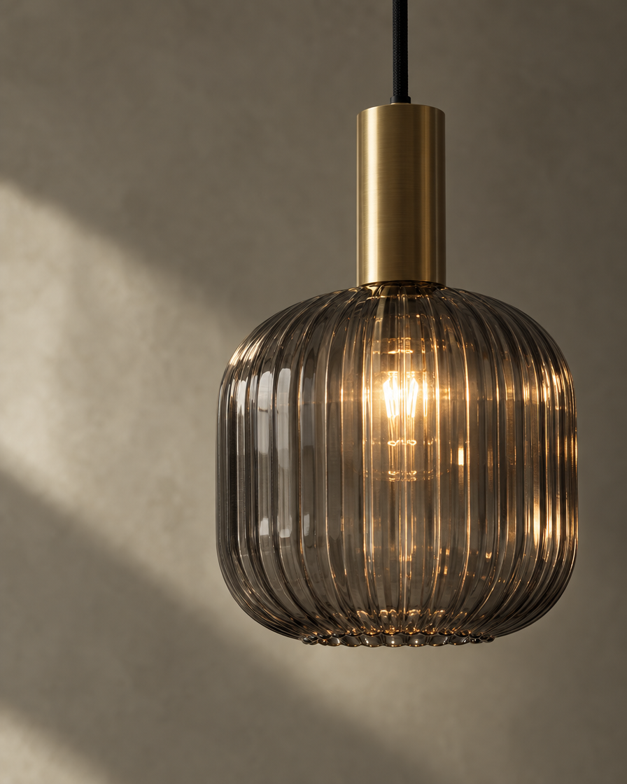 Velo Glass Pendant — Smoke — detail