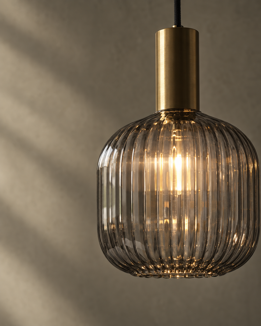 Velo Glass Pendant — Bottle Green — detail