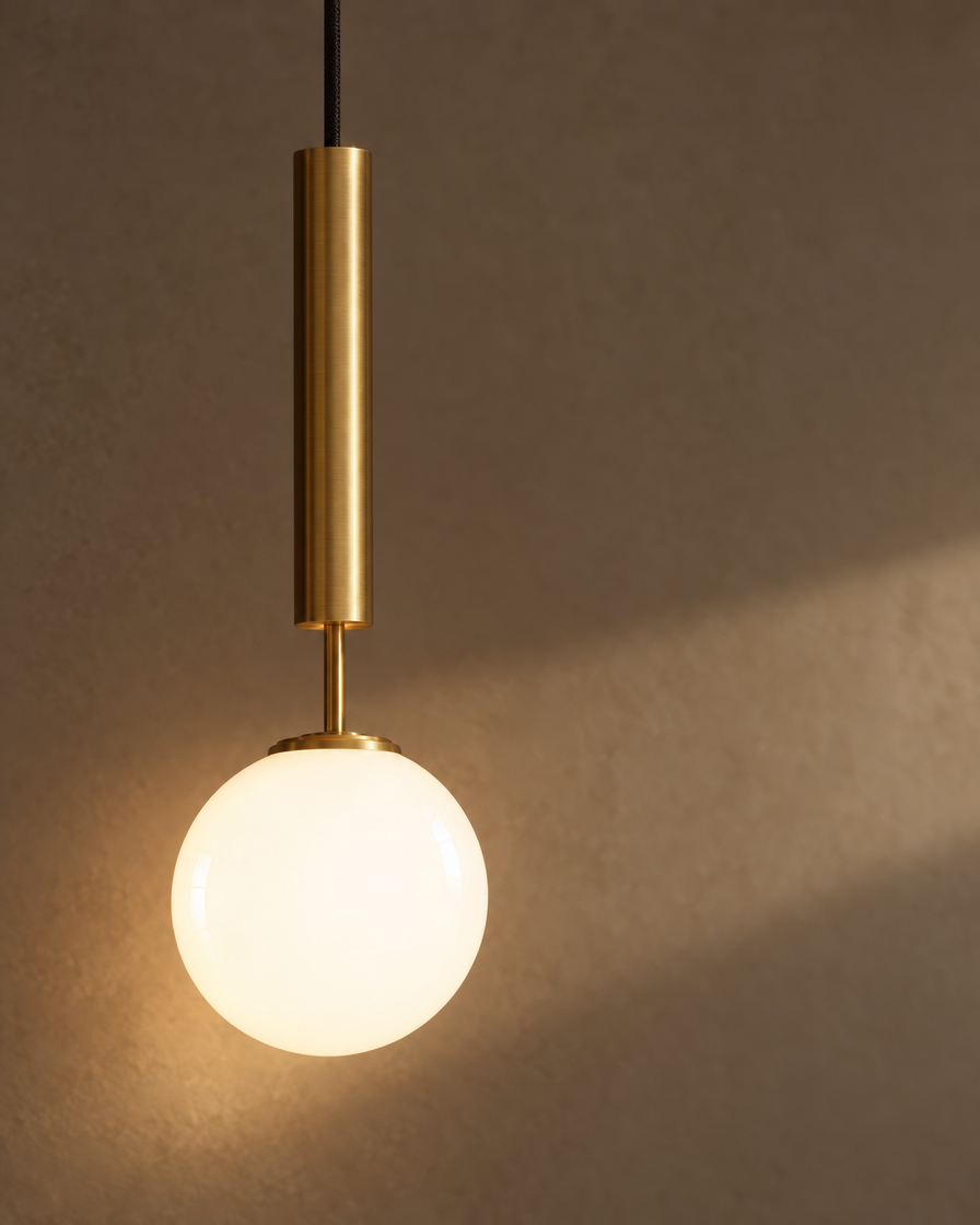 Lira Bedside Pendant — Brass — detail