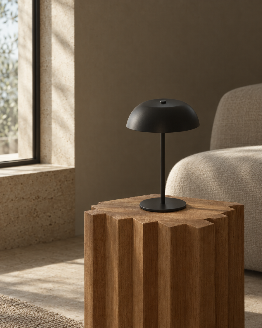 Nuvo Cordless Table Lamp — Matte black — daylight