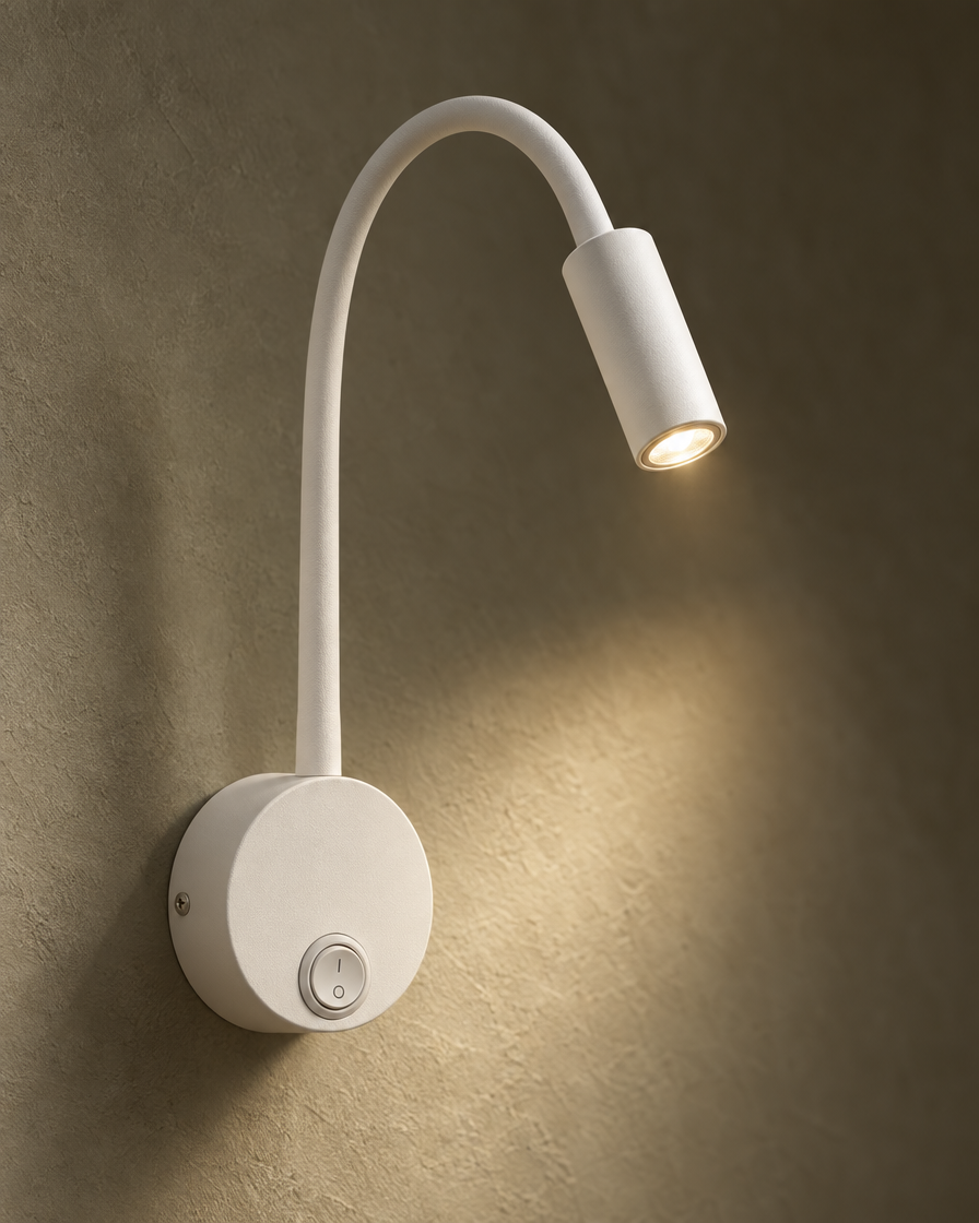 Fiume Reading Light — White — detail