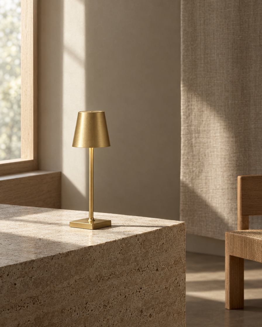 Cono Touch Lamp — Brass — daylight