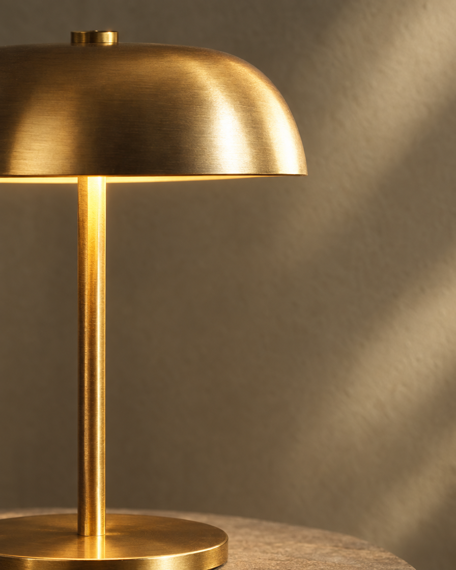 Fungo Table Lamp — Brass — detail