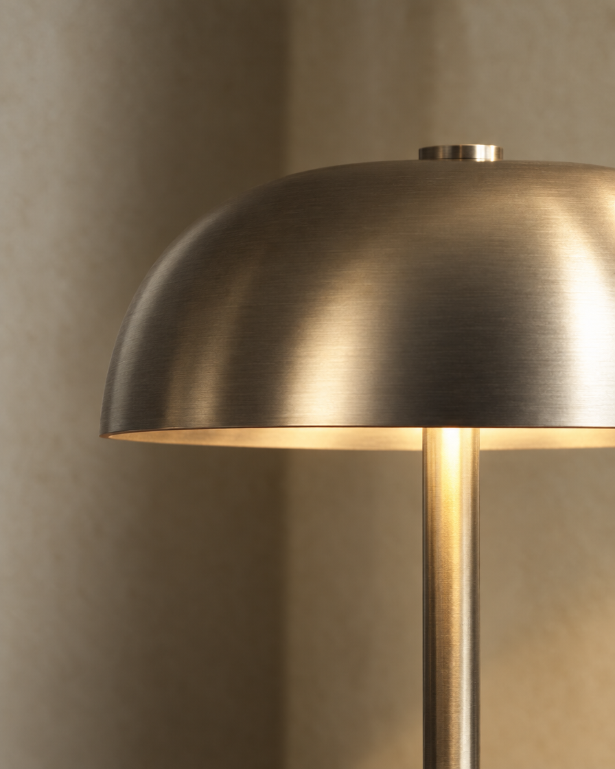 Fungo Table Lamp — Brushed steel — detail