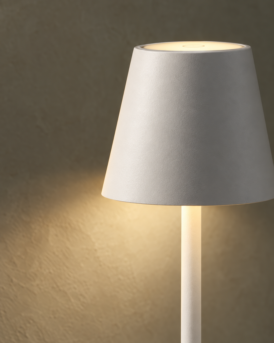 Cono Touch Lamp — White — detail