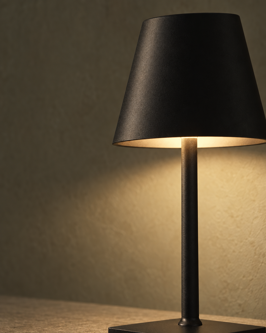 Cono Touch Lamp — Matte black — detail