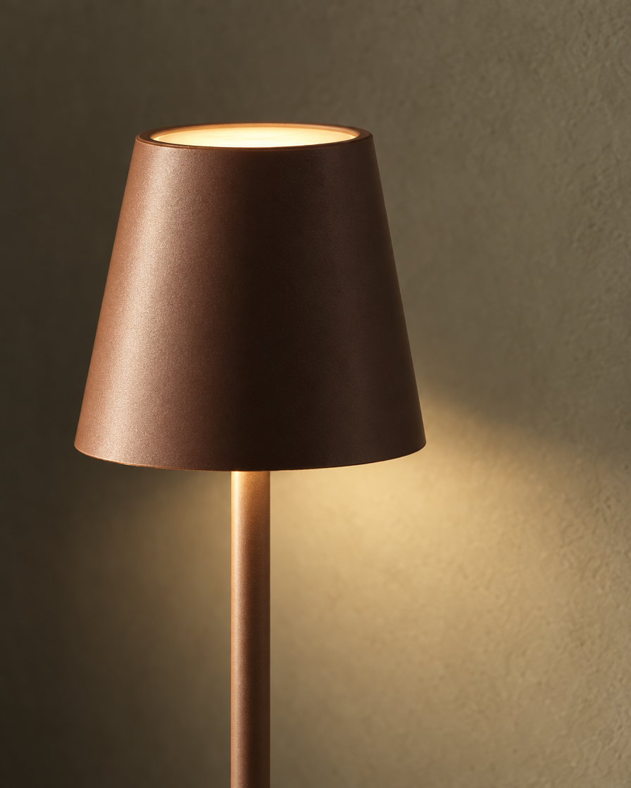 Cono Touch Lamp — Coffee — detail