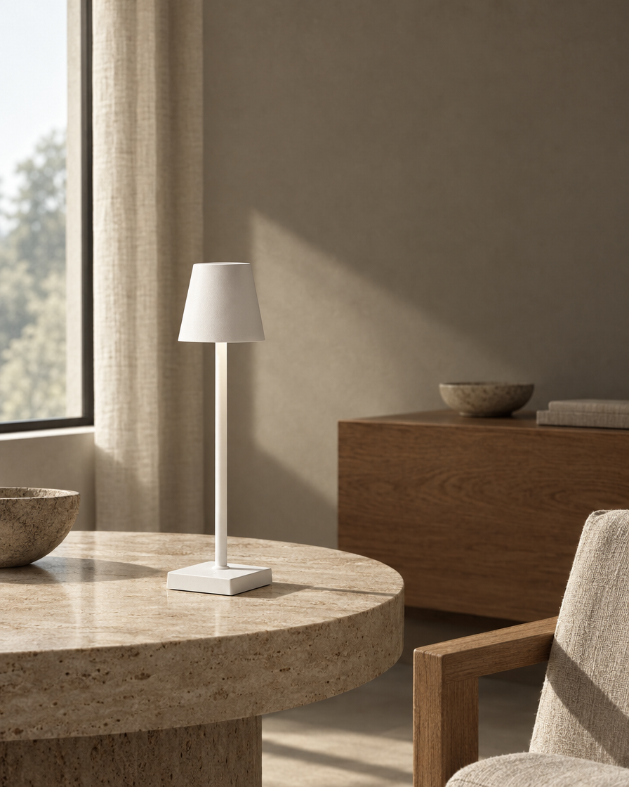 Cono Touch Lamp — White — daylight