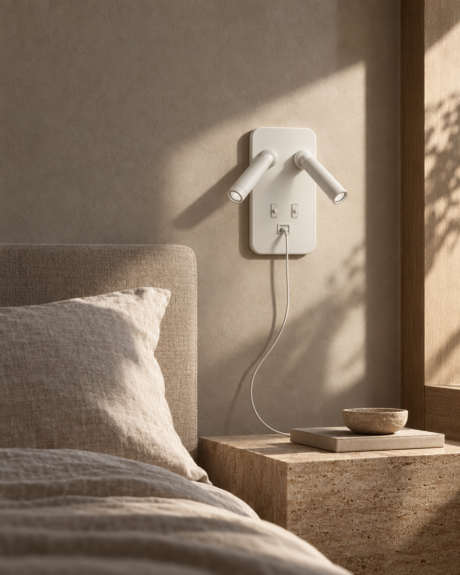 Duo Reading Wall Light — White — daylight