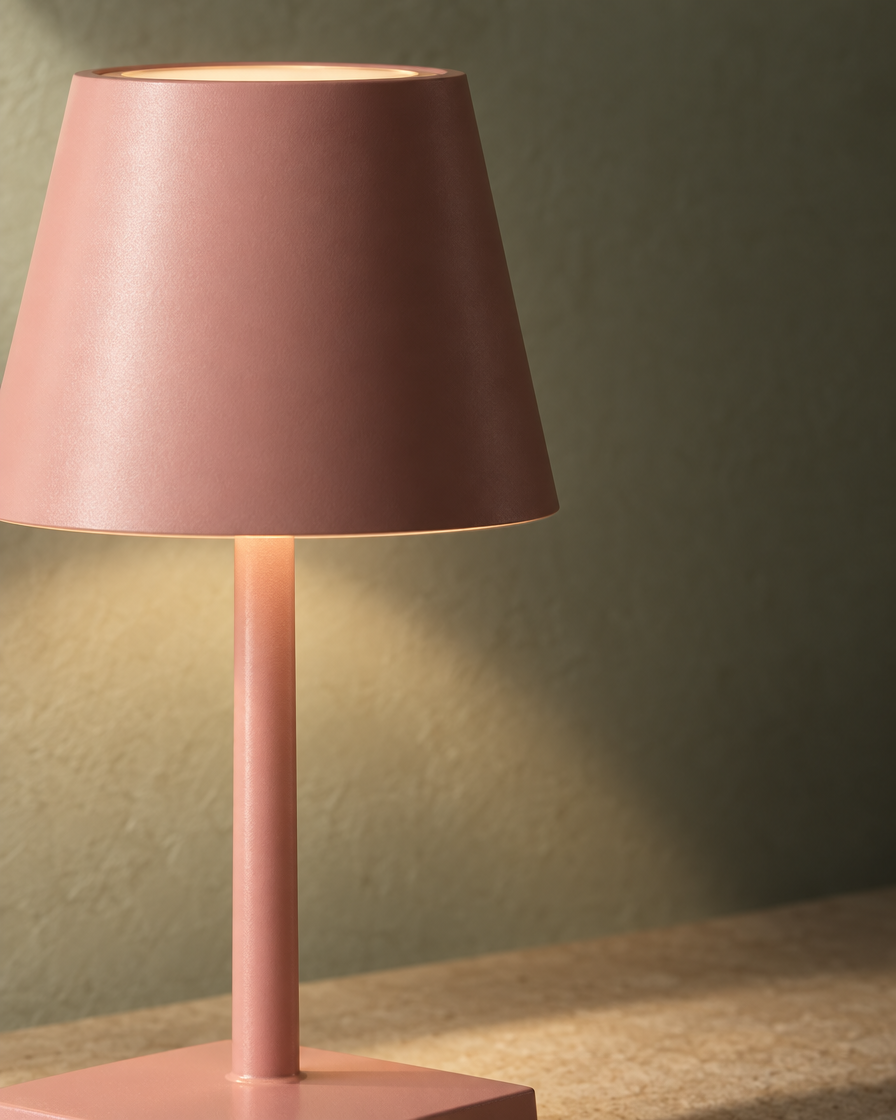 Cono Touch Lamp — Blush — detail