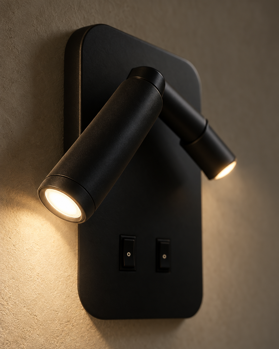 Duo Reading Wall Light — Matte black — detail