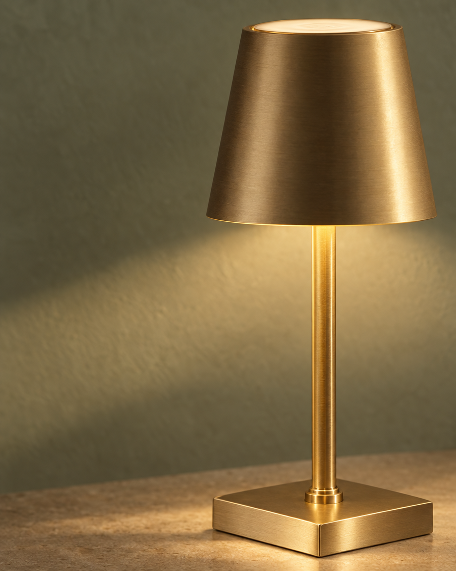Cono Touch Lamp — Brass — detail