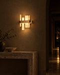 Strata Marble Wall Sconce — Brass tone — Lumenholm