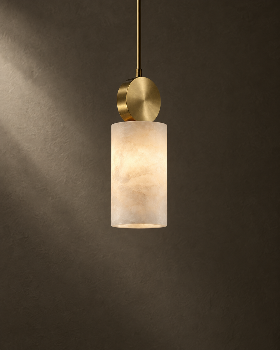 Mica Alabaster Pendant — Column — studio