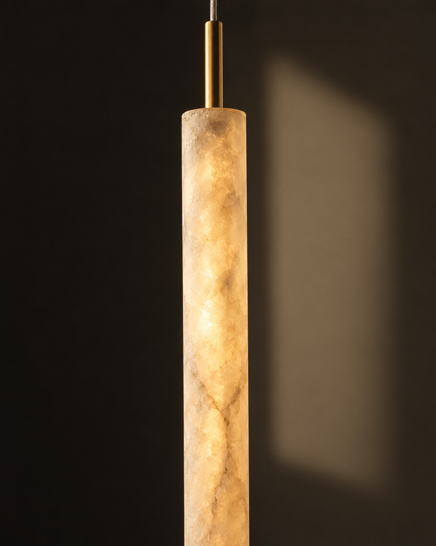 Stelo Slim Marble Pendant — detail